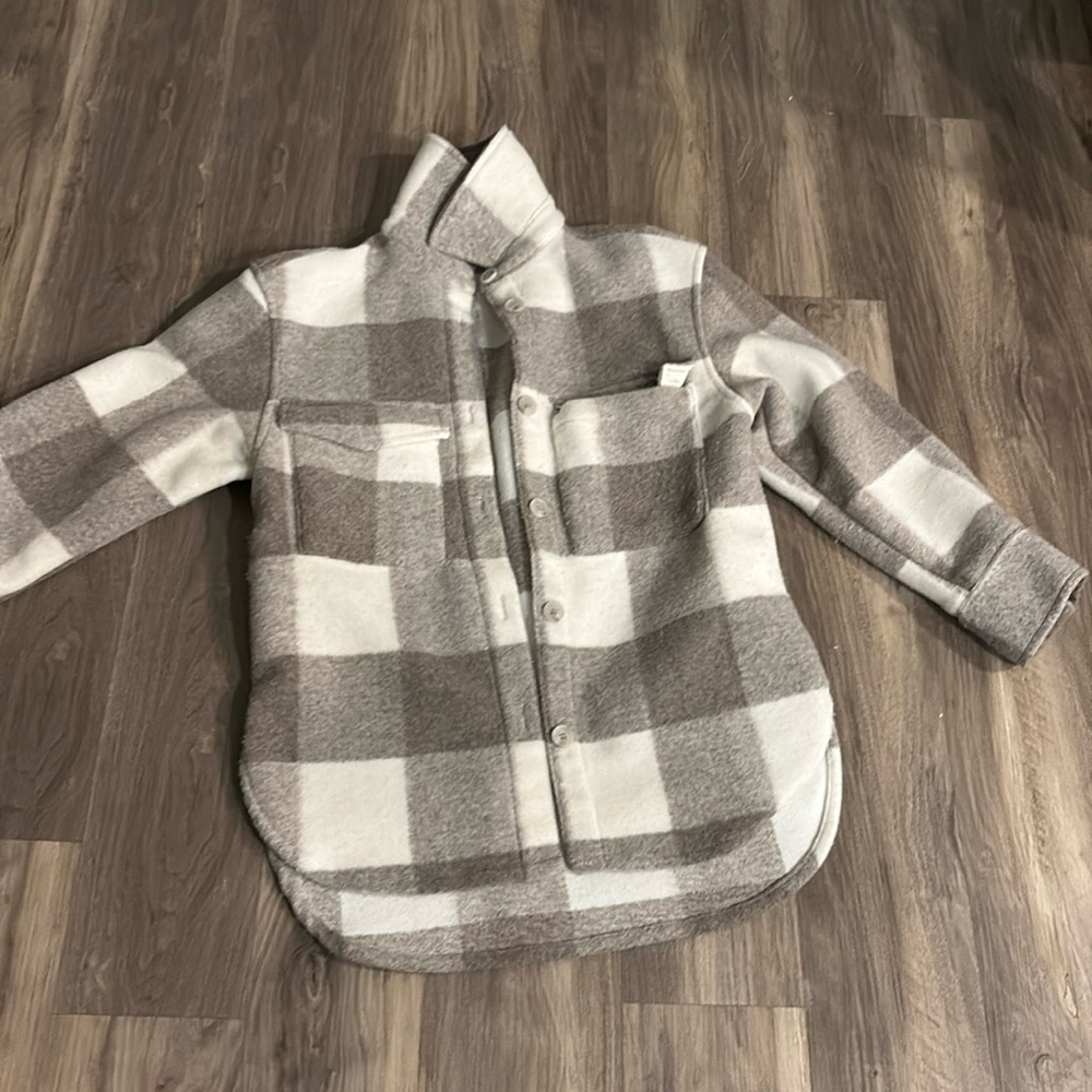 H&m oversized plaid shirt jacket